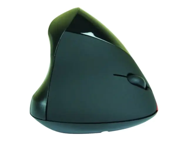 Exertis Connect - Vertikale Maus - ergonomisch - optisch - 5 Tasten - kabelgebunden - USB - Schwarz