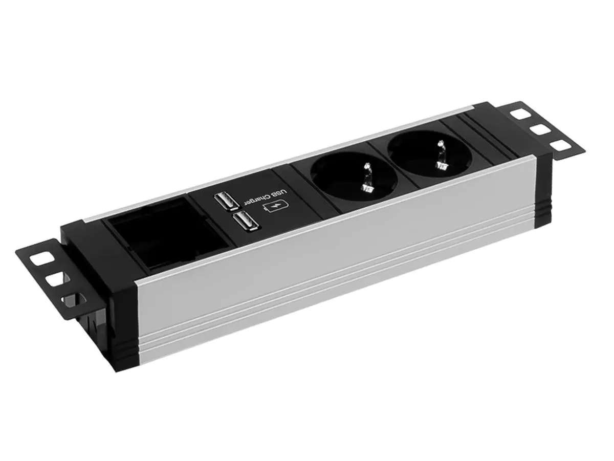 Bachmann VENID - Steckdosenleiste - Eingabe, Eingang GST18 - Ausgangsanschlüsse: 2 (2 x Spannung, 2 x USB) 936.001
