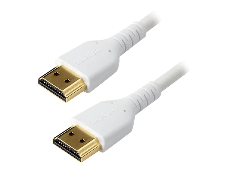 StarTech RHDMM2MPW HDMI Kabel (4K 60Hz, 2m, High Speed, HDMI 2.0, TPE- Kabel, mit Ethernet, robust, Aramidfaser) weiß - Premium Highspeed - HDMI-Kabel mit Ethernet - HDMI männlich zu HDMI männlich - 2 m - weiß - für P/N: TB3DKM2HDL