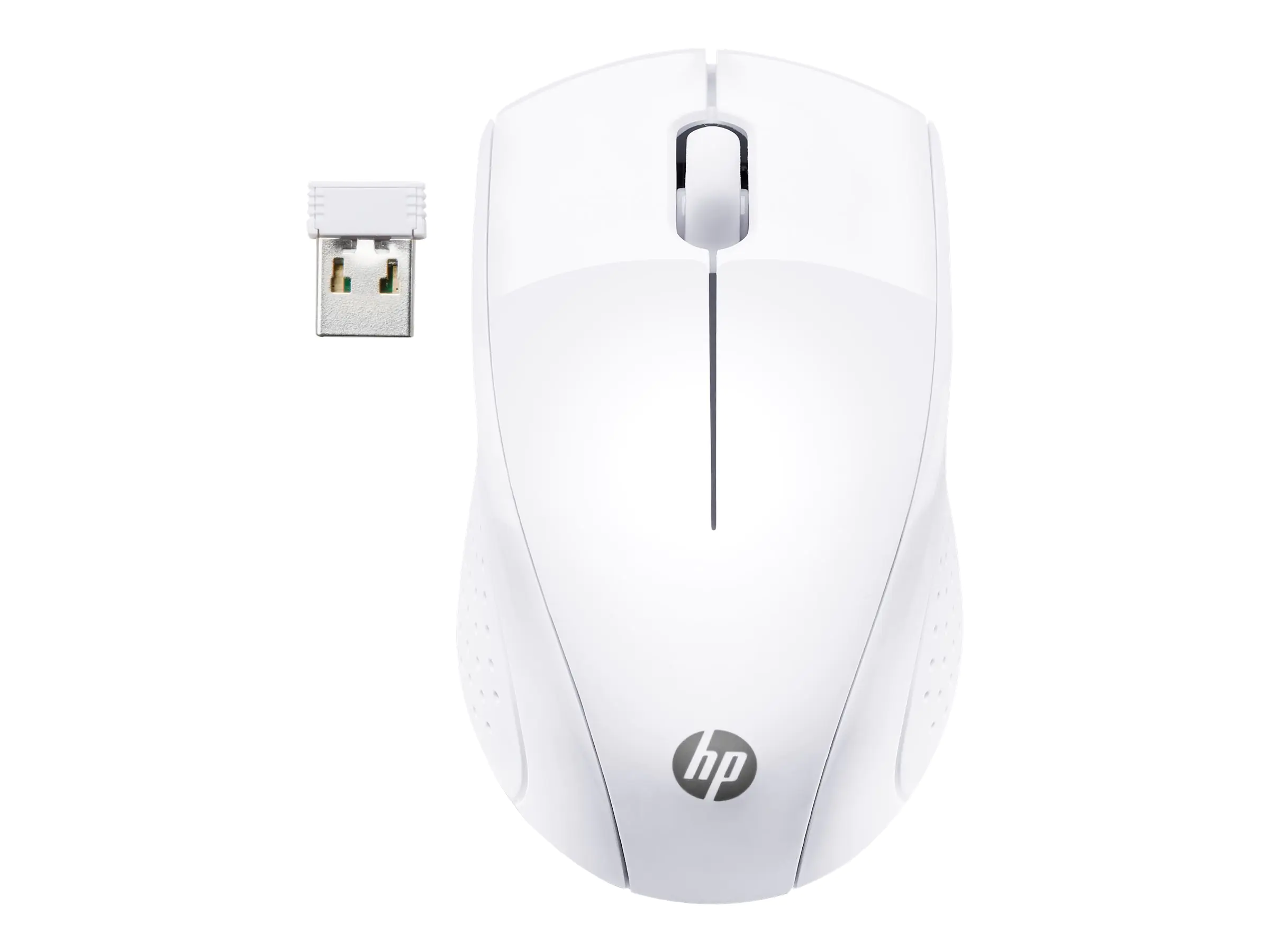 HP 220 - Maus - 3 Tasten - kabellos - 2.4 GHz - kabelloser Empfänger (USB) - Schneeweiß - CTO - für HP 27; ENVY Laptop 13, 17; Laptop 14, 15; Pavilion Laptop 14, 15; Pavilion x360 Laptop