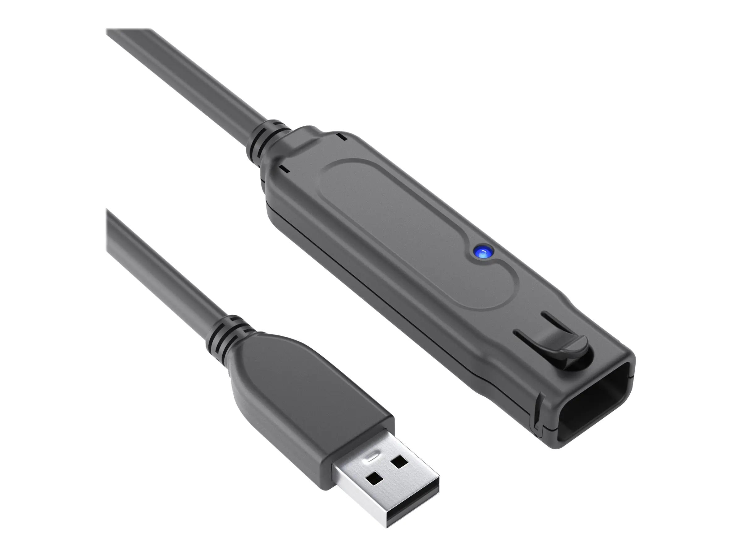 PureLink - USB-Verlängerungskabel - USB Typ A (M) zu USB Typ A (W) Verriegelung - USB 3.1 Gen1 - 5 V - 1.5 A - 10 m - geformt, rund, aktiv - Schwarz PureLink - USB-Verlängerungskabel - USB Typ A (M) zu USB Typ A (W) Verriegelung - USB 3.1 Gen1 - 5 V - 1.5 A - 10 m - geformt, rund, aktiv - Schwarz