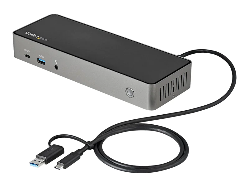 StarTech USB-C USB-A Dock - Hybrid Universal Triple Monitor Laptop Docking Station DP & HDMI 4K 60 Hz - 85W PD, GbE - Dockingstation - USB-C - 3 x HDMI, 3 x DP - 1GbE - 85 Watt