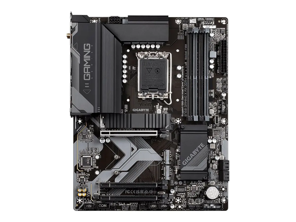 Gigabyte B760 GAMING X AX DDR4 - 1.X - Motherboard - micro ATX - LGA1700-Sockel - B760 Chipsatz - USB 3.2 Gen 2, USB-C 3.2 Gen2, USB 3.2 Gen 1, USB-C 3.2 Gen 1 - 2.5 Gigabit LAN, Wi-Fi 6E, Bluetooth - Onboard-Grafik (CPU erforderlich) - HD Audio (8-Kanal)
