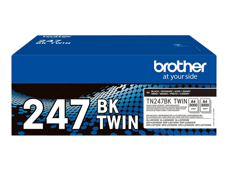 Brother TN247BK TWIN - 2er-Pack - Hohe Ergiebigkeit TN247BKTWIN