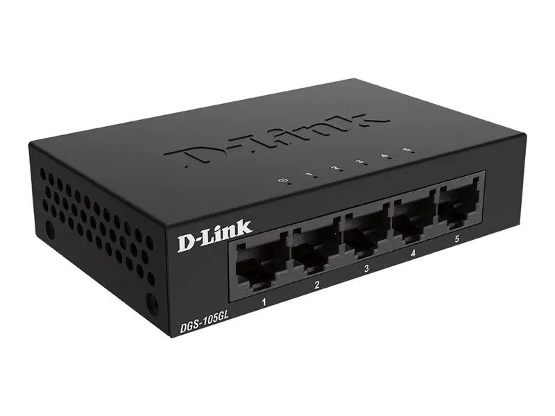 D-Link DGS 105GL - Switch - unmanaged - 5 x 10/100/1000 - Desktop