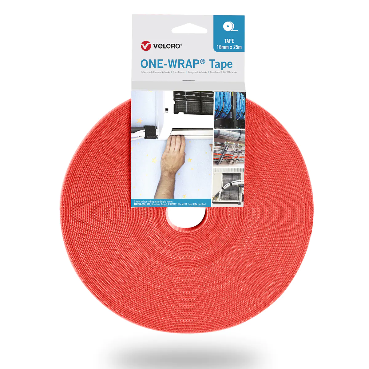 VELCRO One Wrap Band 25m 13mm Orange VEL-OW64124 VELCRO One Wrap Band 25m 13mm Orange VEL-OW64124