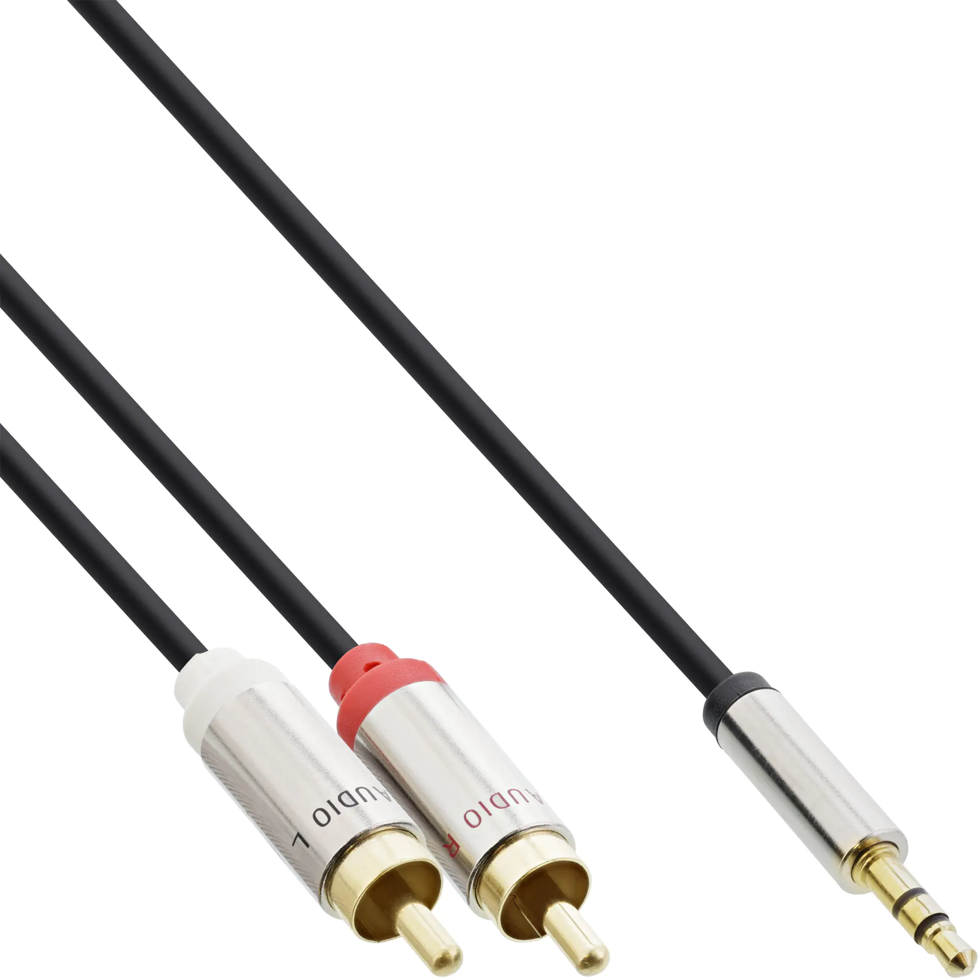 Intos Audiokabel mini 3,5 Klinke RCA-Phono x2 99243 geschirmt 3.00 m Schwarz Intos Audiokabel mini 3,5 Klinke RCA-Phono x2 99243 geschirmt 3.00 m Schwarz