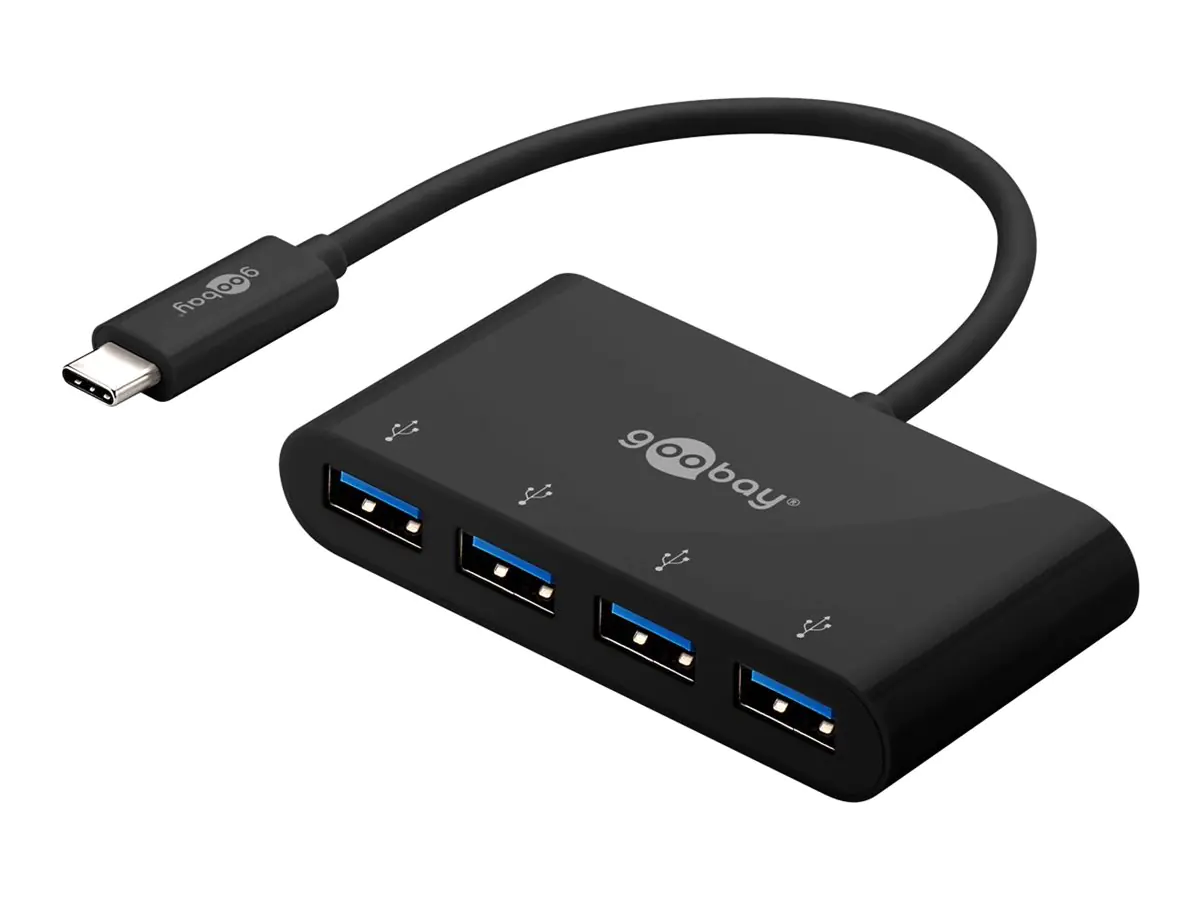 Goobay 61073, USB Typ-C, USB 3.2 Gen 1 (3.1 Gen 1) Type-A, 5000 Mbit/s, Schwarz, Rundkabel, USB