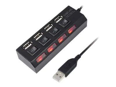 LogiLink USB 2.0 Hub 4-Port - Hub - 4 x USB 2.0 - Desktop