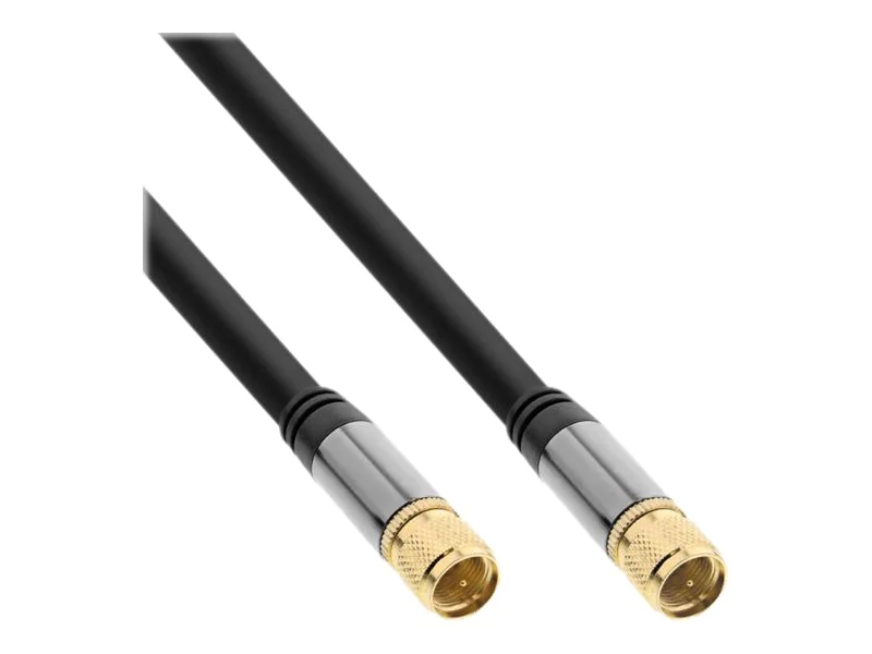 InLine Premium SAT-Kabel - 4x geschirmt - 2x F-Stecker - >110dB - schwarz - 3m 69103P