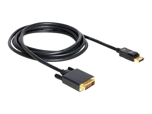Delock - DVI-Kabel - DisplayPort (M) zu DVI-D (M) - 3 m - Daumenschrauben Delock - DVI-Kabel - DisplayPort (M) zu DVI-D (M) - 3 m - Daumenschrauben