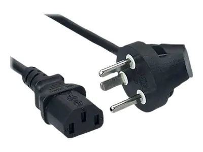 InLine - Stromkabel - Afsnit 107-2-D1 (M) zu power IEC 60320 C13 - Wechselstrom 250 V - 10 A - 1.8 m - Schwarz - Dänemark