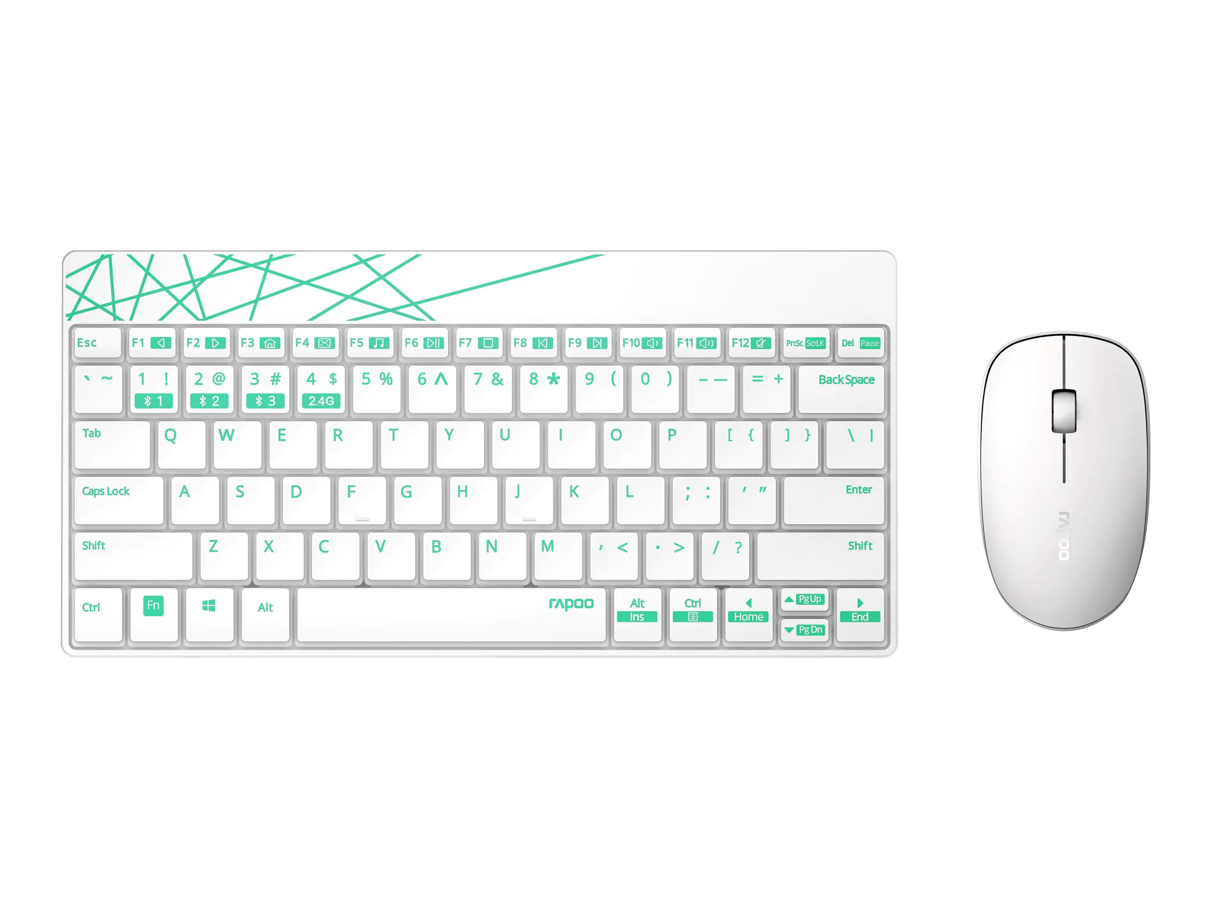 Rapoo 8000M - Tastatur-und-Maus-Set - kabellos Rapoo 8000M - Tastatur-und-Maus-Set - kabellos