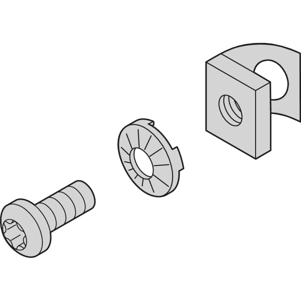 SCHROFF ASSEMBLY KIT T-GROOVE (4X)