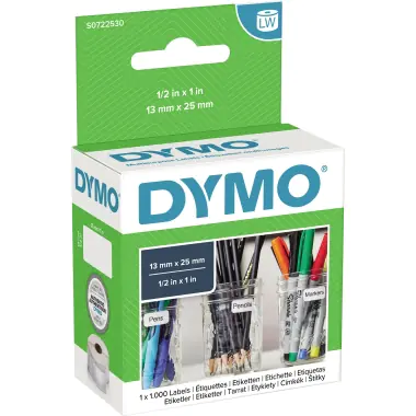 DYMO Vielzwecketikett S0722530 25x13mm weiß 1.000 St./Rl. DYMO Vielzwecketikett S0722530 25x13mm weiß 1.000 St./Rl.