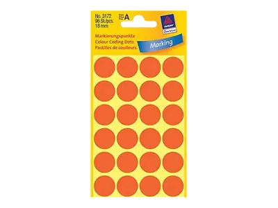Avery Zweckform Markierungspunkt 3172 18mm leuchtrot 96 St./Pack.