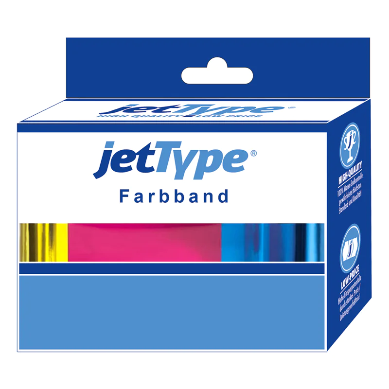 jetType Farbband kompatibel zu Oki 09002310 Nylon schwarz Flachbett 8mm x 1,8m