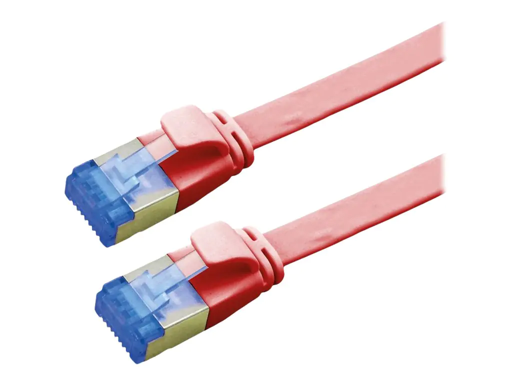 VALUE - Patch-Kabel - RJ-45 (M) zu RJ-45 (M) - 5 m - Foiled Unshielded Twisted Pair (F/UTP) - CAT 6a - geformt, ohne Haken, verseilt, flach - Rot