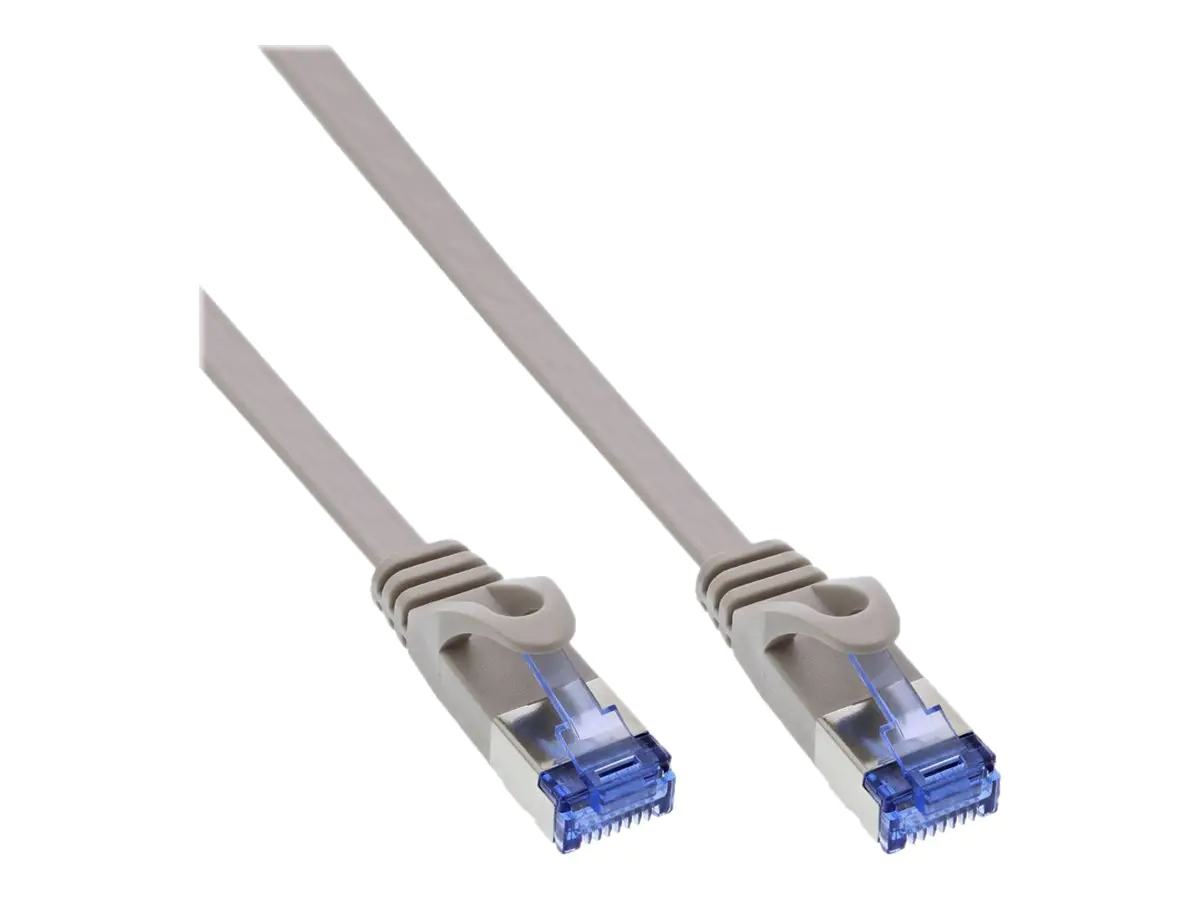 InLine - Patch-Kabel - RJ-45 (M) zu RJ-45 (M) - 1 m - U/FTP, PiMF - CAT 6a - geformt, flach - Grau InLine - Patch-Kabel - RJ-45 (M) zu RJ-45 (M) - 1 m - U/FTP, PiMF - CAT 6a - geformt, flach - Grau