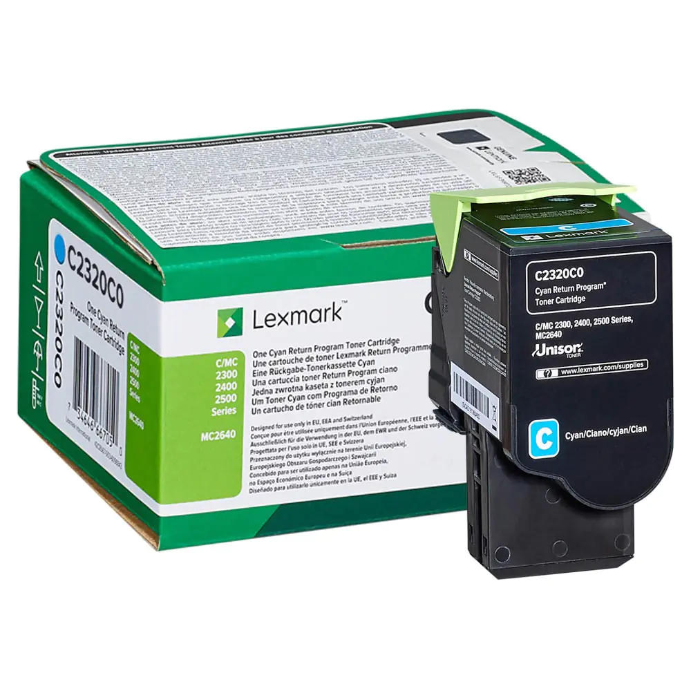 Lexmark - Cyan - Original - Tonerpatrone LCCP, LRP - für Lexmark C2325dw, C2425dw, C2535dw, MC2325adw, MC2425adw, MC2535adwe, MC2640adwe Lexmark - Cyan - Original - Tonerpatrone LCCP, LRP - für Lexmark C2325dw, C2425dw, C2535dw, MC2325adw, MC2425adw, MC2535adwe, MC2640adwe