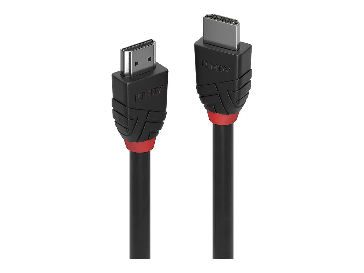 Lindy Anthra Line - HDMI-Kabel - HDMI männlich zu HDMI männlich - 0.5 m - Dreifachisolierung - Schwarz - rund, Unterstützung für Dolby DTS-HD Master Audio, 8K60Hz (7680 x 4320) 36770