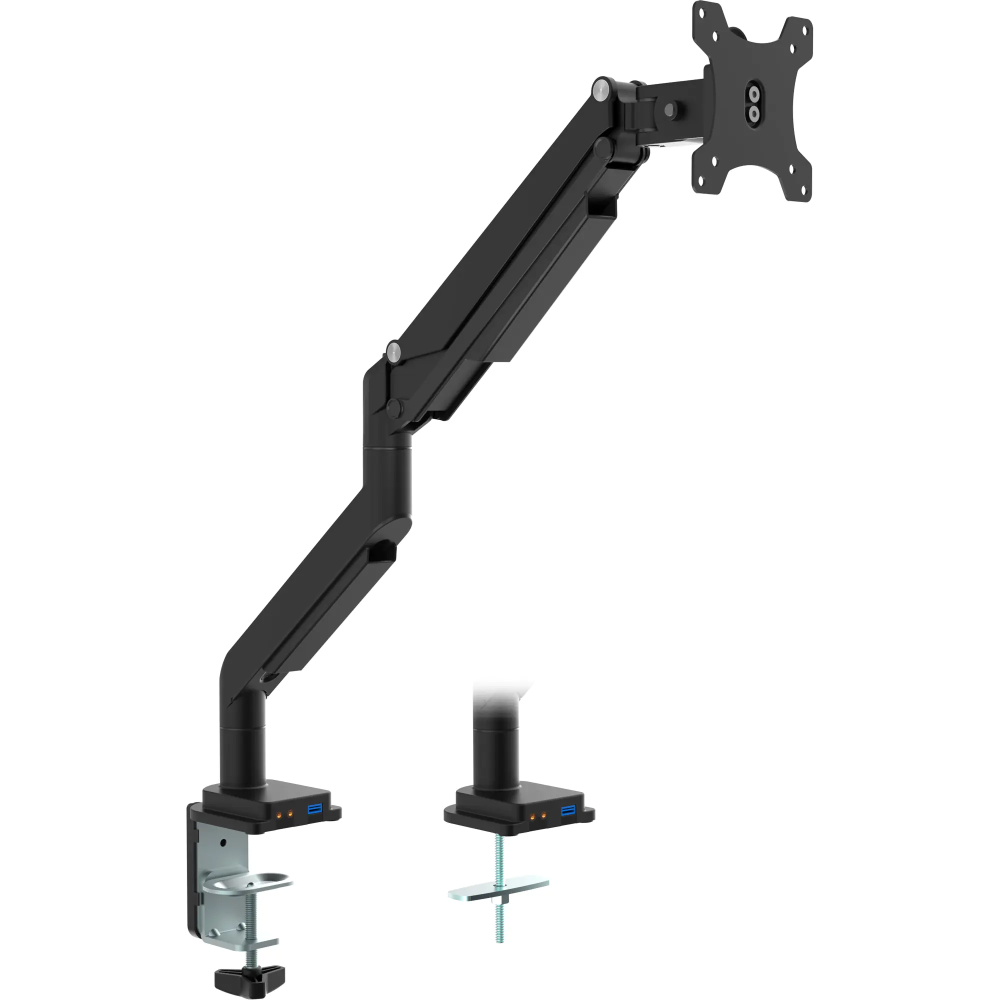 InLine - Befestigungskit - für LCD-Display - Aluminium - Schwarz - Bildschirmgröße: 43.2-81.3 cm (17"-32") - Tischmontage