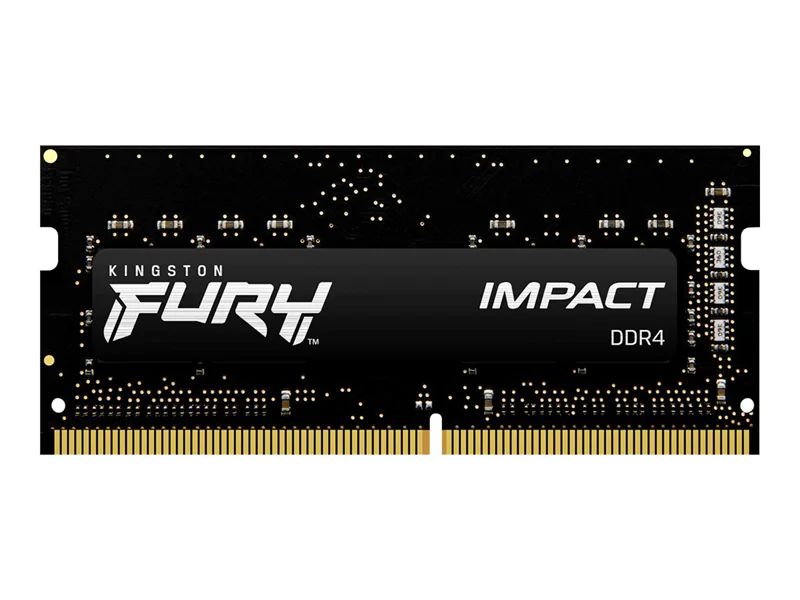 Kingston FURY Impact - DDR4 - Kit - 32 GB: 2 x 16 GB - SO DIMM 260-PIN - 3200 MHz / PC4-25600 - CL20 - 1.2 V - ungepuffert - non-ECC - Schwarz Kingston FURY Impact - DDR4 - Kit - 32 GB: 2 x 16 GB - SO DIMM 260-PIN - 3200 MHz / PC4-25600 - CL20 - 1.2 V - ungepuffert - non-ECC - Schwarz