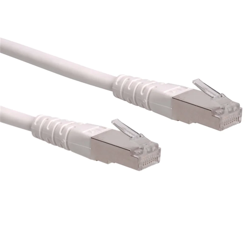 Roline - Patch-Kabel - RJ-45 (M) zu RJ-45 (M) - 15 m - SFTP - CAT 6e - geformt, verseilt - weiß Roline - Patch-Kabel - RJ-45 (M) zu RJ-45 (M) - 15 m - SFTP - CAT 6e - geformt, verseilt - weiß