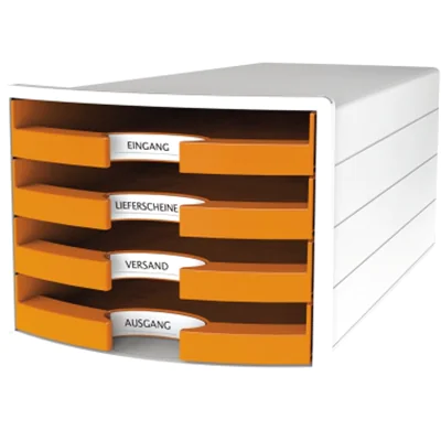 HAN Schubladenbox IMPULS 1013-51 DIN A4/C4 4Fächer offen ws/or HAN Schubladenbox IMPULS 1013-51 DIN A4/C4 4Fächer offen ws/or