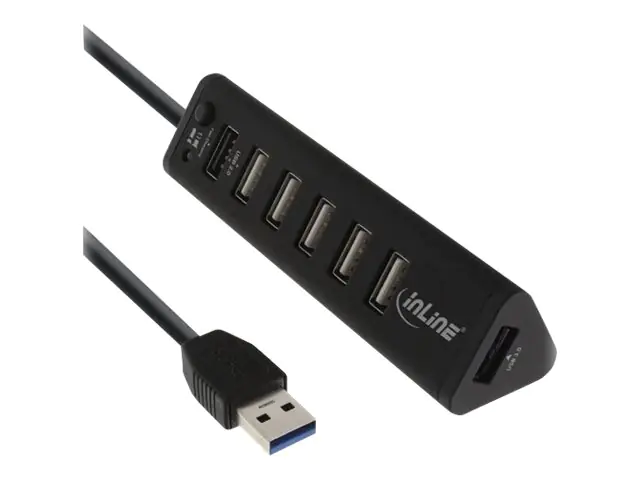 InLine - Hub - Smart - 1 x SuperSpeed USB 3.0 + 6 x USB 2.0 + 1 x USB - Desktop InLine - Hub - Smart - 1 x SuperSpeed USB 3.0 + 6 x USB 2.0 + 1 x USB - Desktop