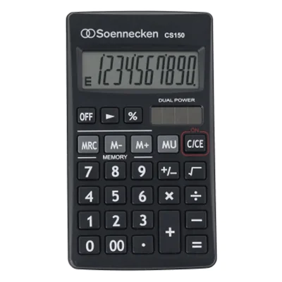 Soennecken Taschenrechner CS150 8660 schwarz Soennecken Taschenrechner CS150 8660 schwarz
