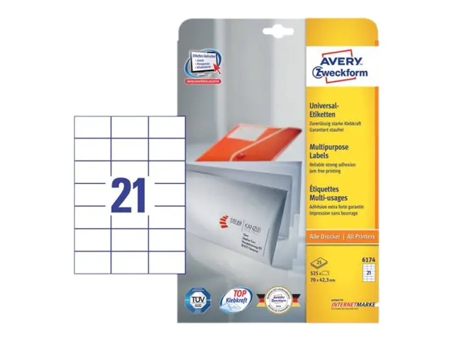 AVERY Etikett 6174 wß VE525