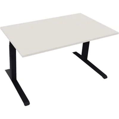 Sitz-/Stehtisch Kufe Doppels. Quad. B1400xT800xH645-1275 an/Weiß Sitz-/Stehtisch Kufe Doppels. Quad. B1400xT800xH645-1275 an/Weiß