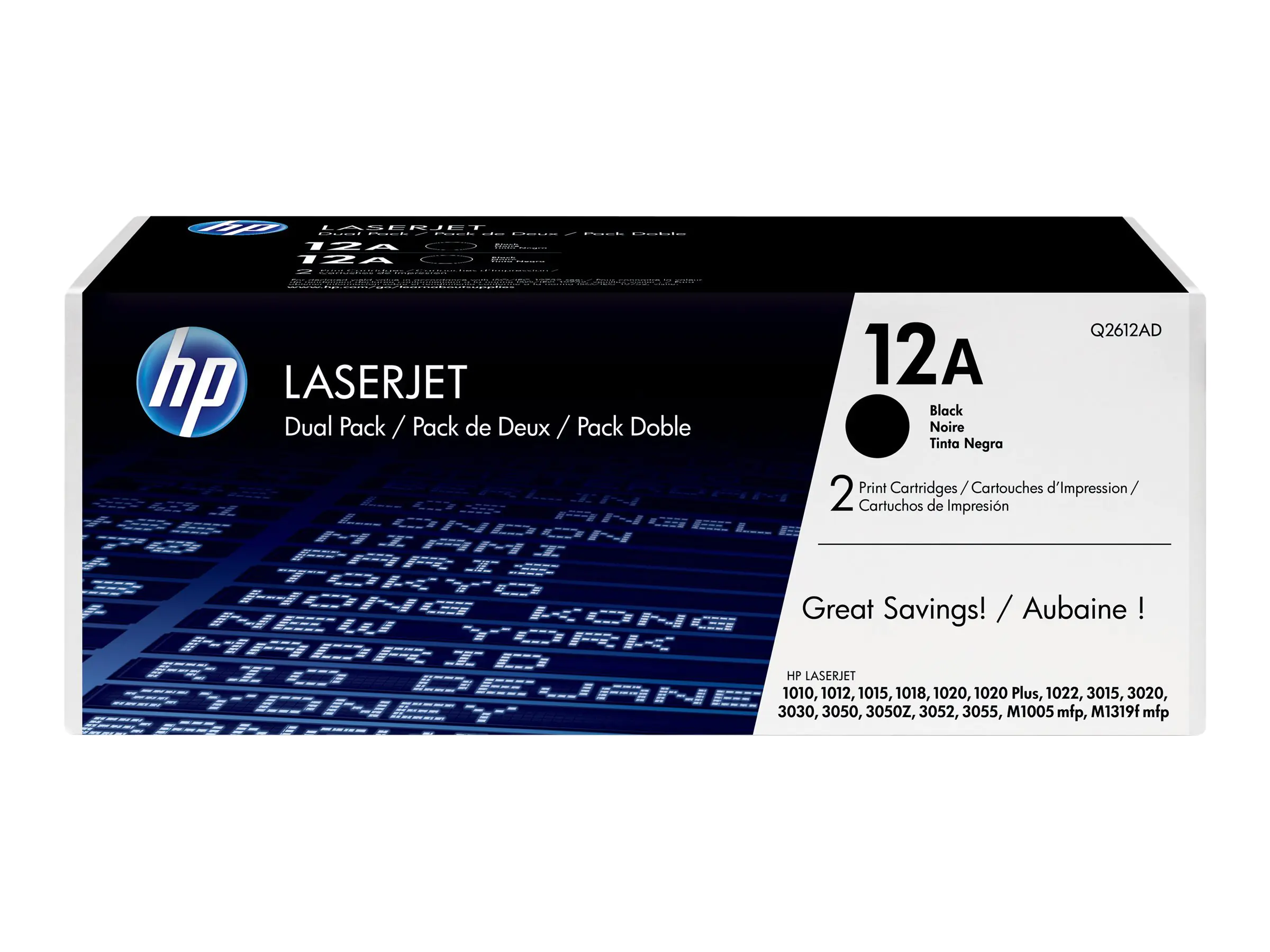 HP 12A - 2er-Pack - Schwarz - original - LaserJet - Tonerpatrone (Q2612AD)