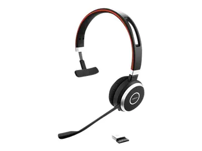 Jabra Evolve 65 SE MS Mono - Headset - On-Ear - Bluetooth - kabellos - USB - mit Ladestation - Zertifiziert für Microsoft Teams - für Jabra Evolve; LINK 380a MS Jabra Evolve 65 SE MS Mono - Headset - On-Ear - Bluetooth - kabellos - USB - mit Ladestation - Zertifiziert für Microsoft Teams - für Jabra Evolve; LINK 380a MS