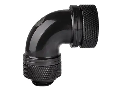 Thermaltake Pacific G1/4 PETG Tube 90-Degree Compression - Schlauch für Kühlsystem - Schwarz