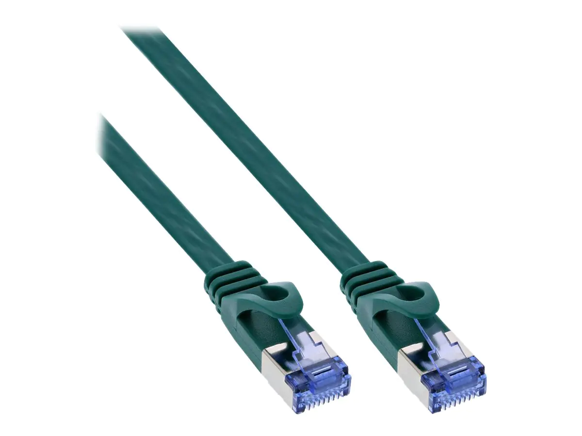 InLine - Patch-Kabel - RJ-45 (M) zu RJ-45 (M) - 1 m - U/FTP, PiMF - CAT 6a - geformt, flach - grün