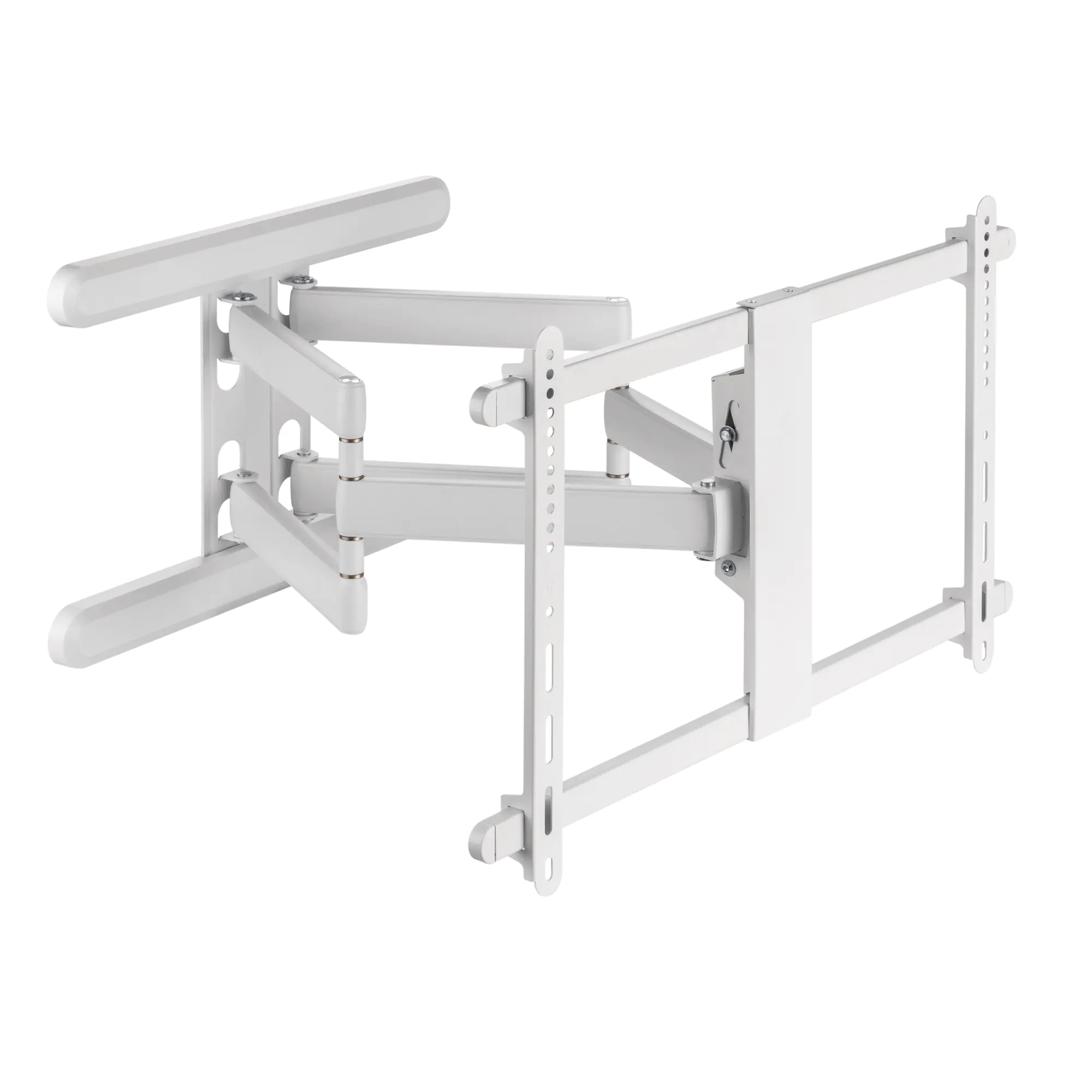 InLine Premium - Befestigungskit (Wandmontage) - freies Kippen - für TV - Aluminium - weiß - Bildschirmgröße: 94-203 cm (37"-80")