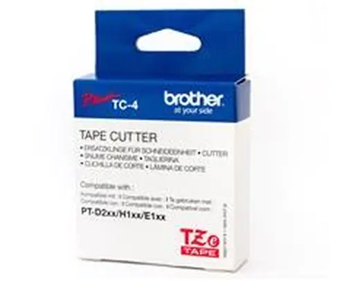 Brother TC-4 - Schneidegerät für Druckerband - für Brother PT-D210, H110; P-Touch GL-H105, PT-D200, D210, E100, H100, H101, H105, H110, H75 Brother TC-4 - Schneidegerät für Druckerband - für Brother PT-D210, H110; P-Touch GL-H105, PT-D200, D210, E100, H100, H101, H105, H110, H75