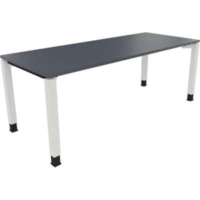 Schreibtisch Vierfuß Quadratrohr B2000xT800xH680-820 ws/Lavagrau Schreibtisch Vierfuß Quadratrohr B2000xT800xH680-820 ws/Lavagrau