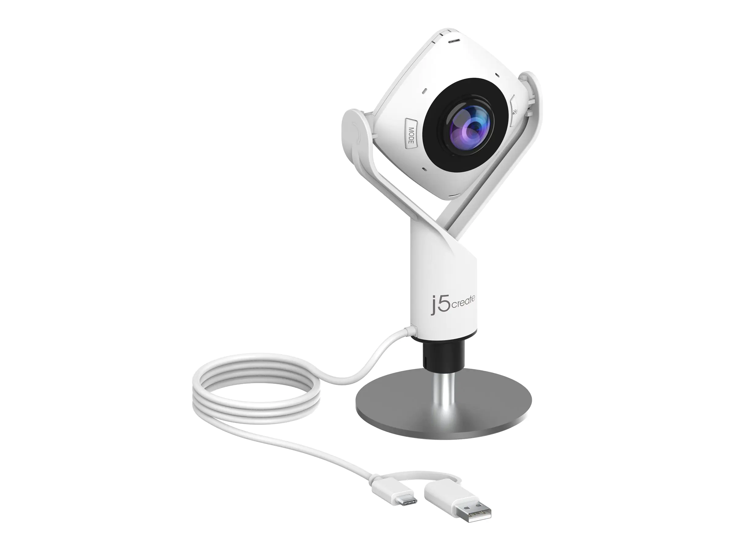 J5Create JVCU360-N - Konferenzkamera - Farbe - 2 MP - 1920 x 1080 - 1080p - Audio - USB 2.0 / USB-C - MJPEG - Gleichstrom 5 V