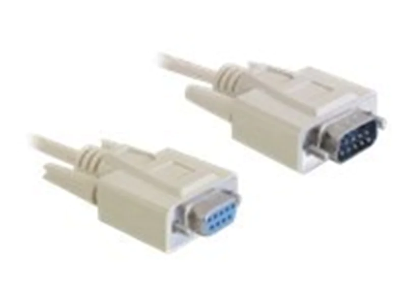 Delock - Serielles Verlängerungskabel - DB-9 (M) zu DB-9 (W) - 1 m - beige - China