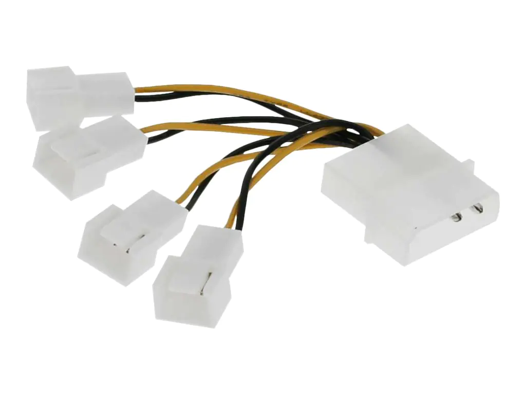 InLine - Netzteil für Lüfter - interne Stromversorgung, 4-polig (M) zu Molex, 3-polig (M)