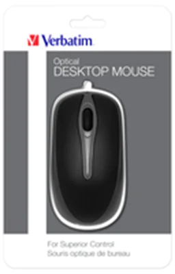 Verbatim Optical Desktop Mouse - Maus - rechts- und linkshändig - optisch - 3 Tasten - kabelgebunden - USB - retail Verbatim Optical Desktop Mouse - Maus - rechts- und linkshändig - optisch - 3 Tasten - kabelgebunden - USB - retail