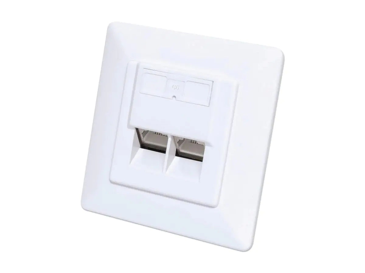 Intellinet Wandplatte - CAT 6 10G - mit Beschriftungsfenster 771900