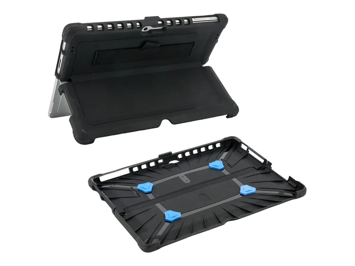 Mobilis PROTECH - Hintere Abdeckung für Tablet - mit Ständer & Handschlaufe, verstärkt - Schwarz - für Microsoft Surface Pro 8, Pro 9 Mobilis PROTECH - Hintere Abdeckung für Tablet - mit Ständer & Handschlaufe, verstärkt - Schwarz - für Microsoft Surface Pro 8, Pro 9