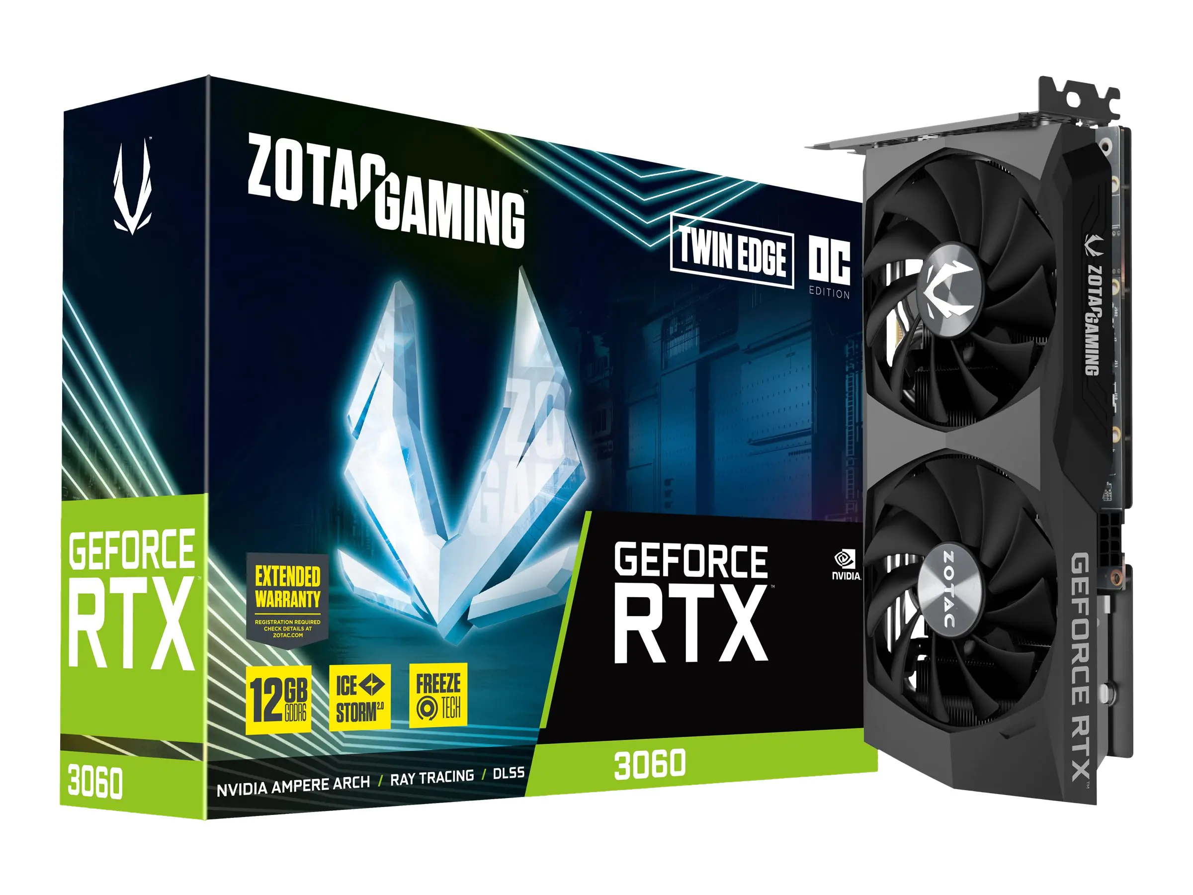 Zotac GAMING GeForce RTX 3060 Twin Edge OC - Grafikkarten - GF RTX 3060 - 12 GB GDDR6 - PCIe 4.0 x16 - 3 x DisplayPort, HDMI