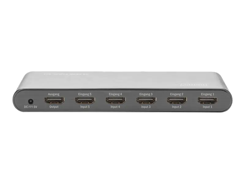 DIGITUS 4K HDMI switch DS-45317 - Video/Audio-Schalter - 5 x HDMI - Desktop
