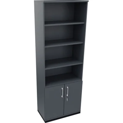 Kombischrank 2OH Tür 4OH Regal B800xT442xH2221mm an/Lavagrau Kombischrank 2OH Tür 4OH Regal B800xT442xH2221mm an/Lavagrau