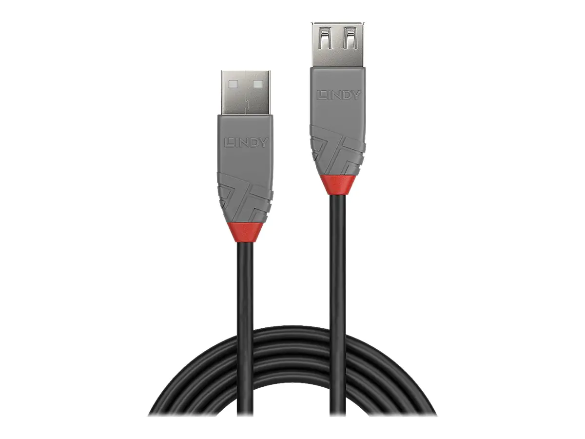 Lindy Anthra Line - USB-Verlängerungskabel - USB (M) zu USB (W) - USB 2.0 - 50 cm - rund - Schwarz Lindy Anthra Line - USB-Verlängerungskabel - USB (M) zu USB (W) - USB 2.0 - 50 cm - rund - Schwarz